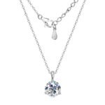 O1CN01cFjicP1JF8NUPCEh1_1859550998-0-cib-1.jpg D color moissanite three prongs solitaire pendant necklace s925 sterling silver fashion simple commuting light luxury collarbone chain wholesale